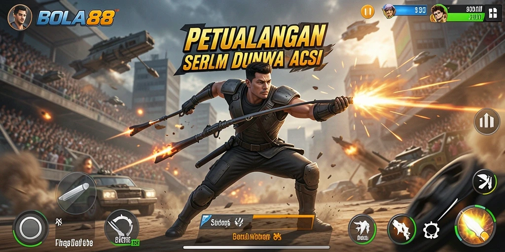 Tampilan aksi sengit dari BOLA88 dalam gameplay yang mengasyikkan.