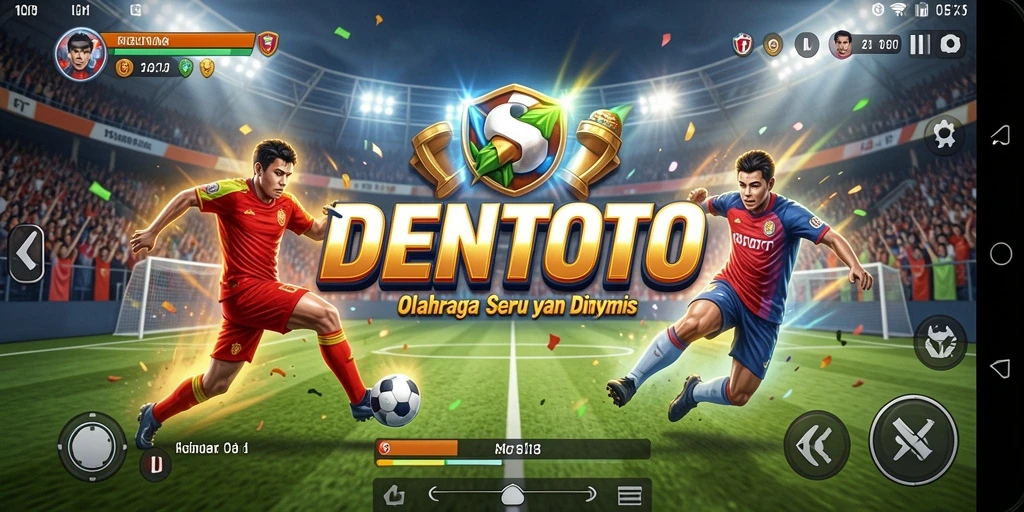 Tampilan permainan DENTOTO dengan aksi seru di lapangan.