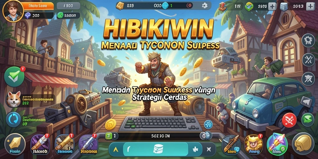 Tangkapan layar gameplay HIBIKIWIN yang menampilkan strategi Tycoon.