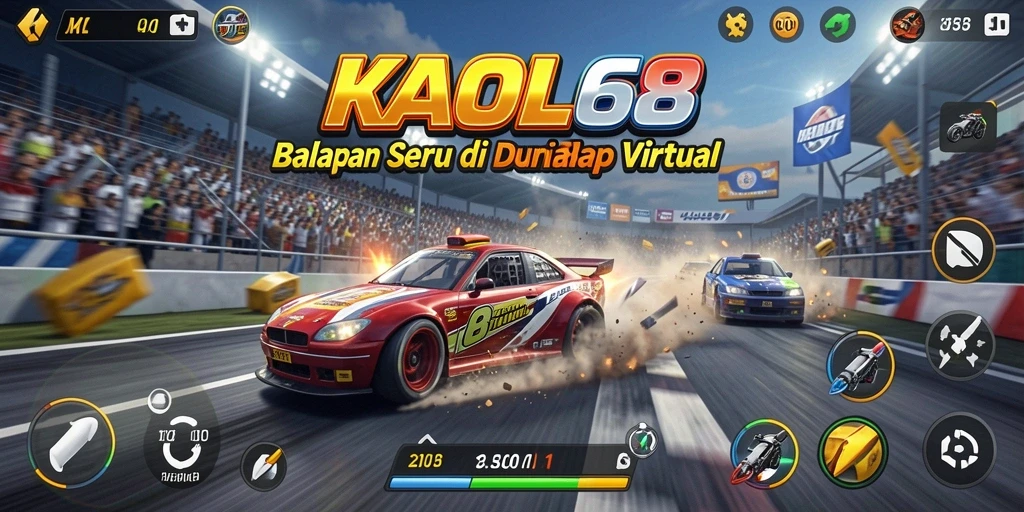 Tangkapan layar gameplay KAOL68 dengan balapan intens dan grafis menawan.