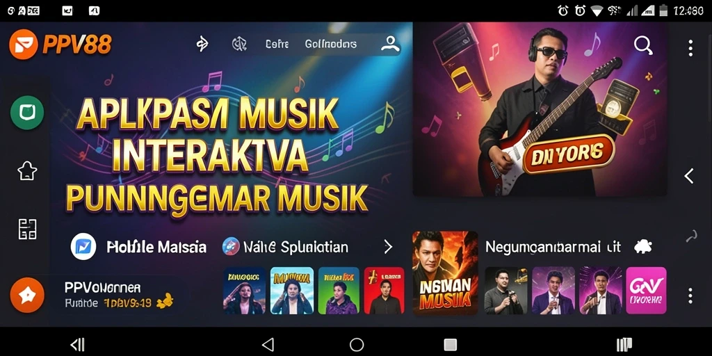 Tampilan utama PPV88 dengan berbagai pilihan musik interaktif.