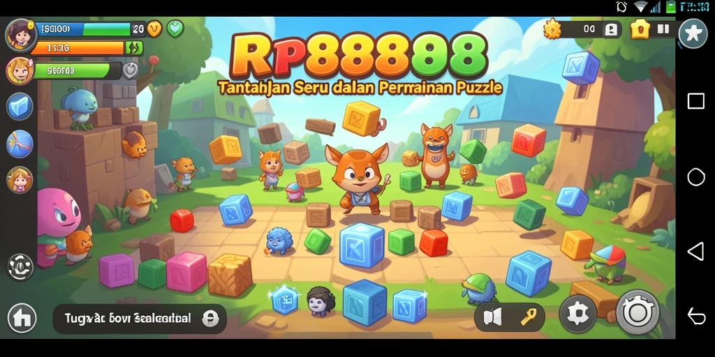 Tampilan gameplay seru RP8888 dalam menyelesaikan teka-teki.
